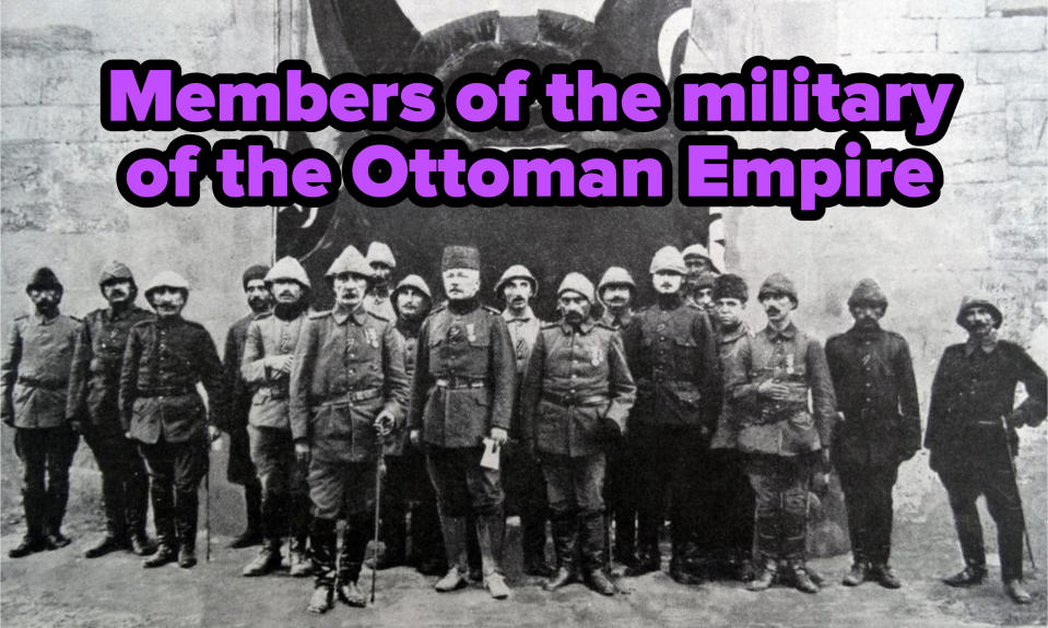 A photograph of members of the military of the Ottoman Empire