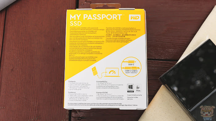 咻~咻~咻~極速傳輸 USB3.1 超快讀寫速度的 WD My Passport SSD 外接式固態硬碟