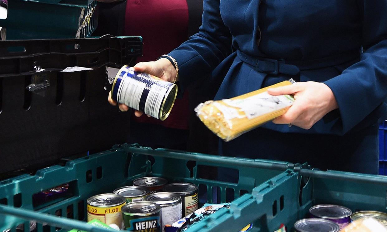 <span>Goods at a food bank. The Women’s Budget Group said: ‘We can’t have a healthy economy when millions of people are forced to rely on food banks to feed their families.’</span><span>Photograph: Andy Buchanan/PA</span>