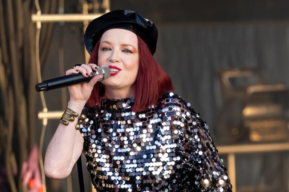 Garbage, whose singer Shirley Manson is seen performing here, will co-headline with Noel Gallagher's High Flying Birds at MidFlorida Credit Union Amphitheatre on June 22.