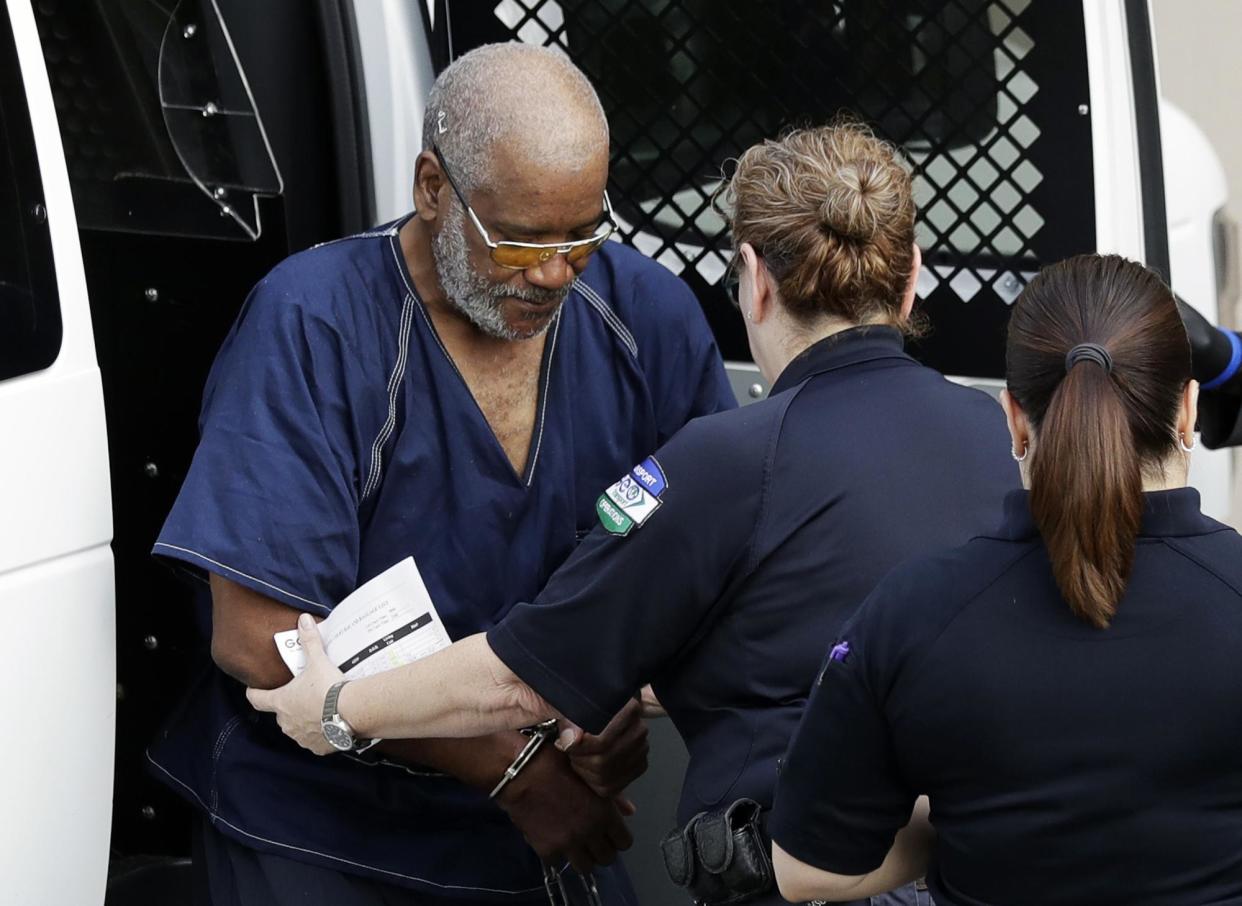 James Mathew Bradley Jr arrives at a Texas federal courthouse for a hearing: AP Photo/Eric Gay