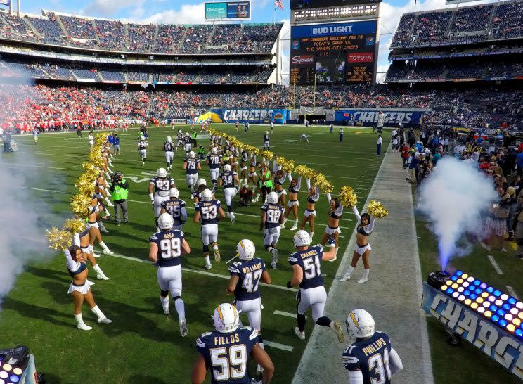 The Chargers are on the move to Los Angeles. (Getty Images)