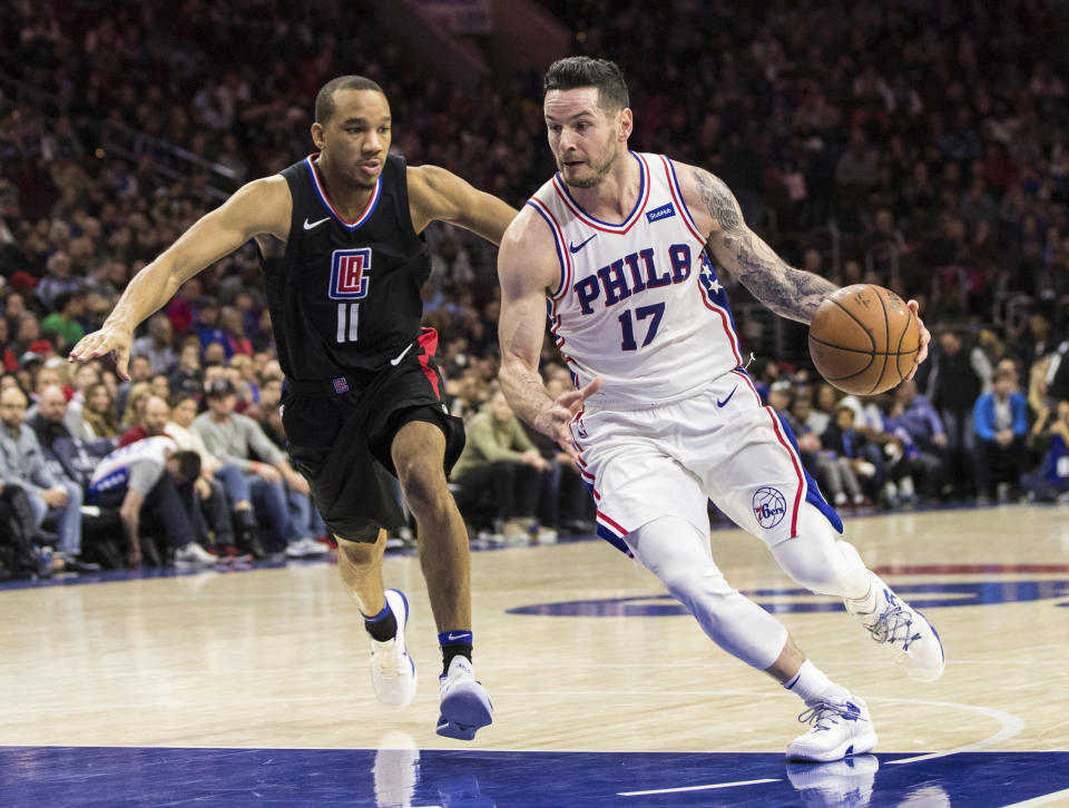 Sixers guard JJ Redick appeared to drop a slur into a video celebrating the Chinese New Year. (AP Photo)