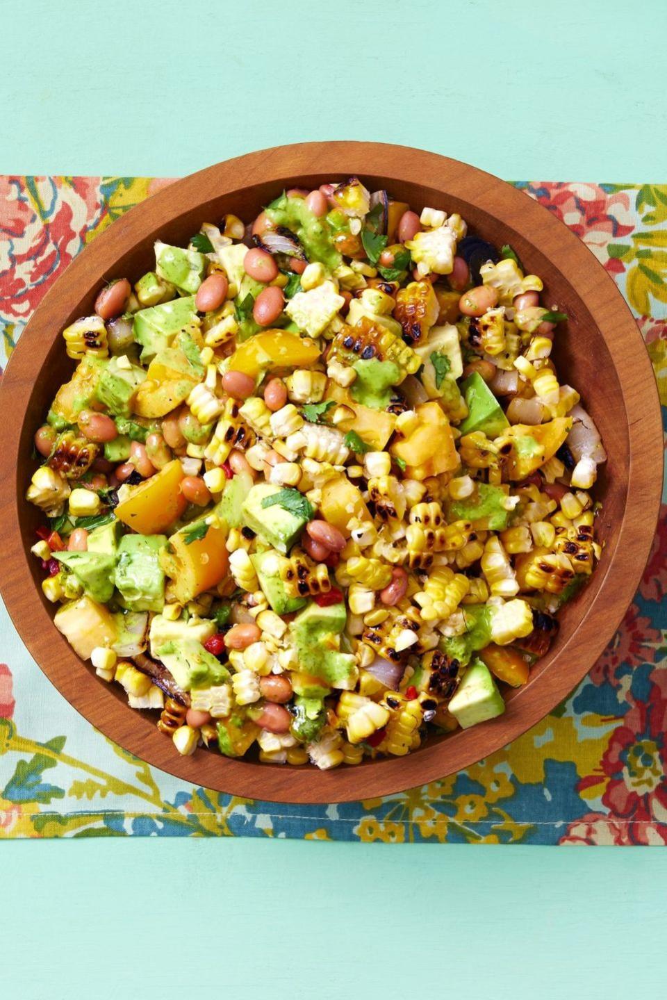 grilled corn salad with cilantro vinaigrette without lettuce