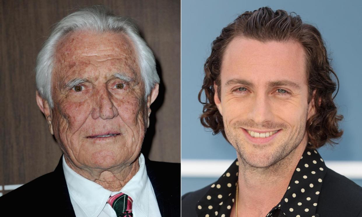 <span>Passing the Bond baton … George Lazenby and Aaron Taylor-Johnson</span><span>Composite: Albert L Ortega/Getty Images, Mike Marsland/Getty Images</span>