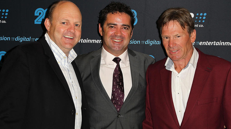 Billy Brownless, Garry Lyon and Sam Newman, pictured here in 2012. 