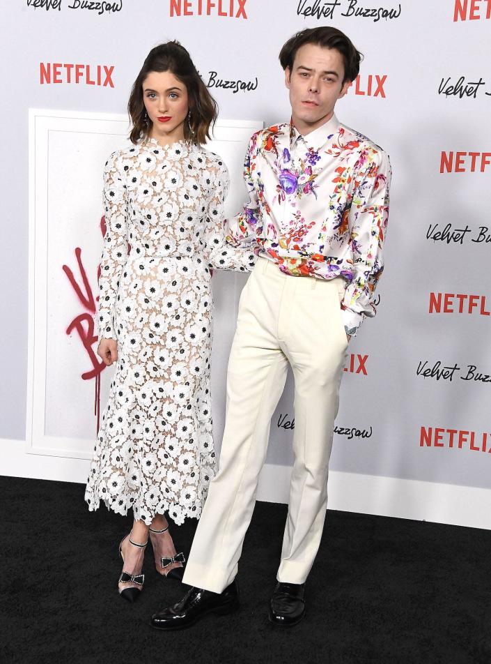 Natalia Dyer and Charlie Heaton at a &quot;Velvet Buzzsaw&quot; screening on January 28, 2019.