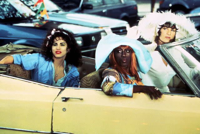 <p>Snap/Shutterstock</p> John Leguizamo, Wesley Snipes, and Patrick Swayze in 'To Wong Foo, Thanks for Everything! Julie Newmar