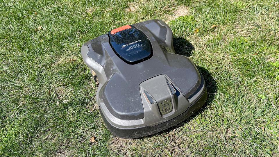 Husqvarna Automower 415X robot lawnmower on grass