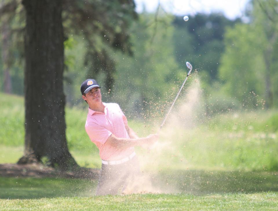 Brighton's Andrew Daily shot 69 to place fourth in the Division 1 golf regional Wednesday, May 31, 2023 at Salem Hills Golf Club.