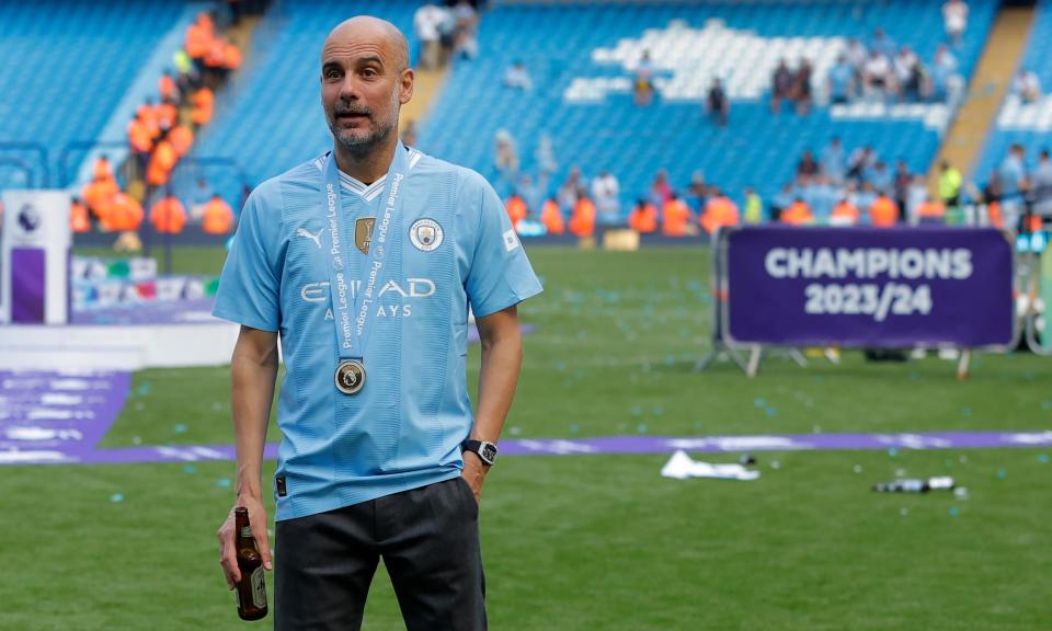 <span>Pep Guardiola constantly dreams up fresh ways to inspire the players and himself.</span><span>Photograph: Tom Jenkins/The Guardian</span>