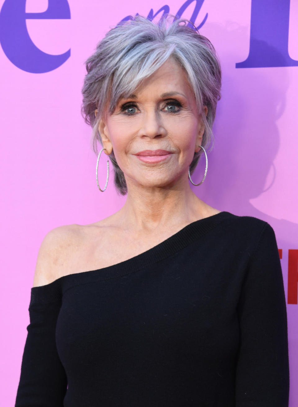 Jane Fonda poses at a "Grace And Frankie" screening on April 23, 2022