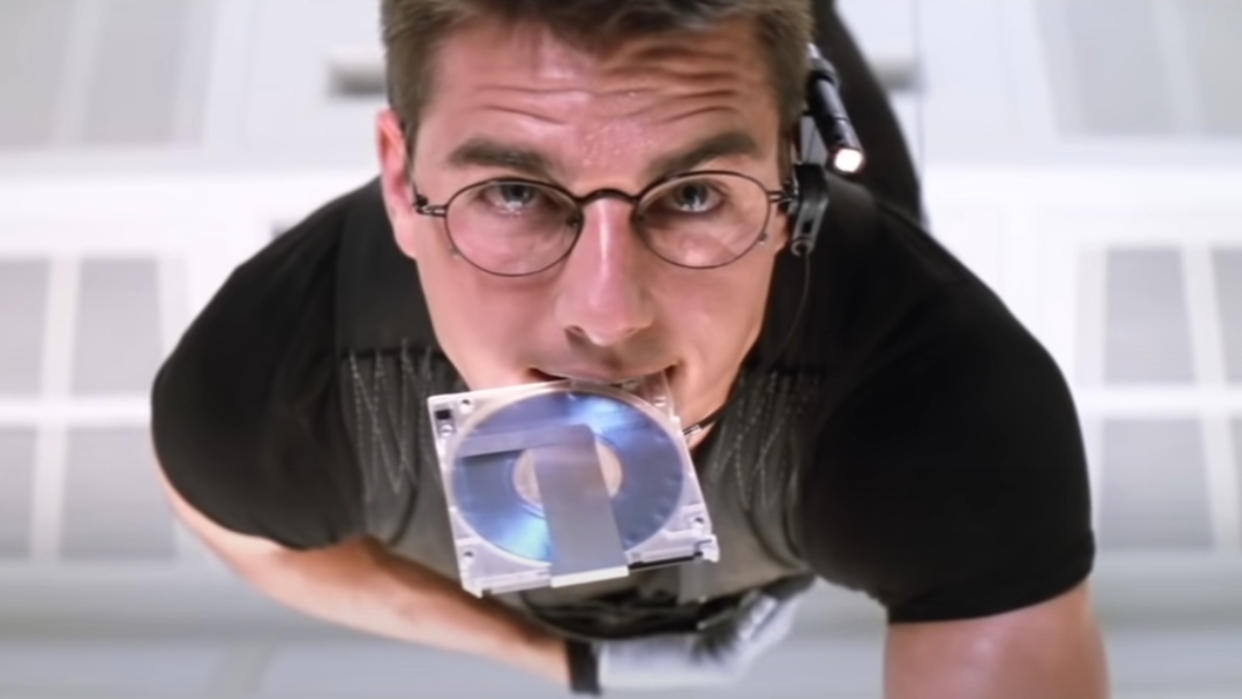  Tom Cruise in Mission: Impossible. 