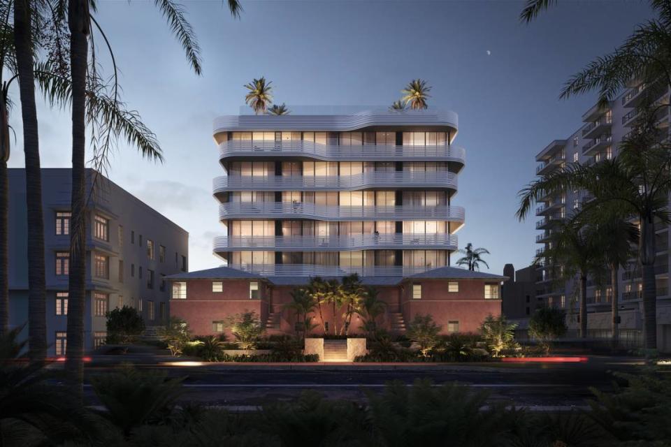 Un edificio histórico de apartamentos de 1936 en Indian Creek Drive, en el downtown de Miami Beach, será rotado, elevado por encima del nivel de inundación y restaurado como parte de un proyecto de reurbanización de condominios de lujo. Sus cuatro apartamentos se convertirán en dos casas adosadas y detrás se levantará otro edificio moderno. Twenty-Nine Indian Creek/JMH Development