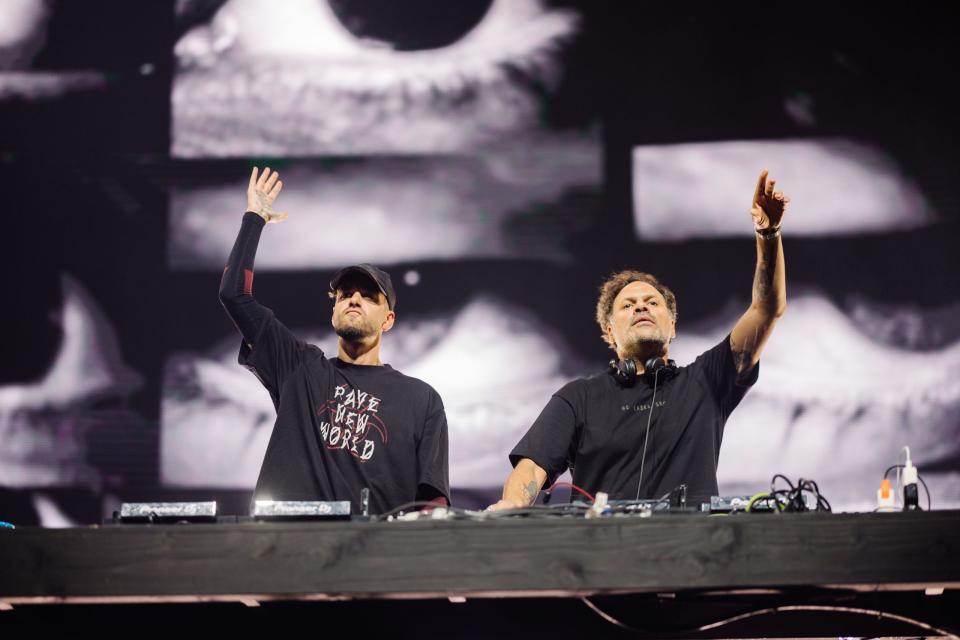 Matteo Milleri und Carmine Conte von Tale of Us beim Coachella im Jahr 2023.