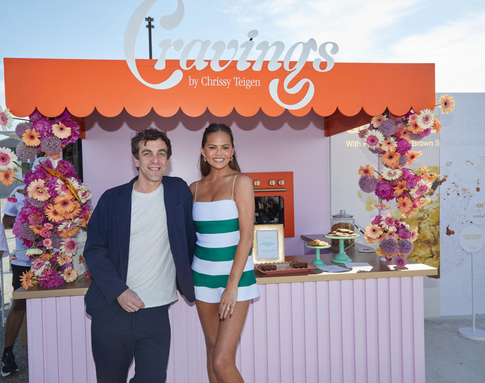 B.J. Novak and Chrissy Teigen