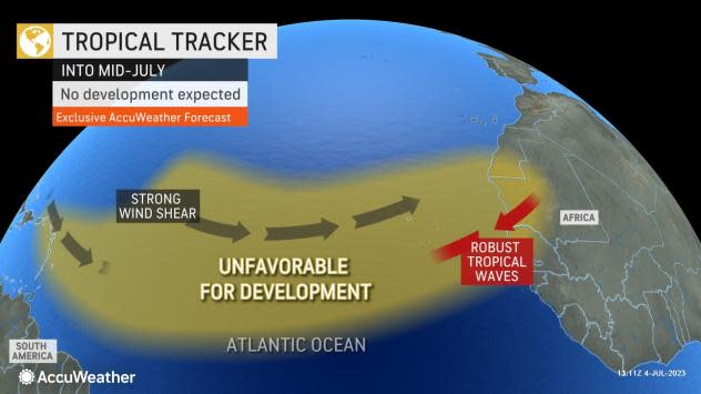 Tropical conditions 8 a.m. July 6, 2023.