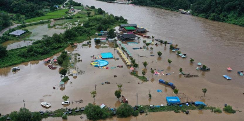 Inundaciones en Corea del Sur - -/YNA/dpa