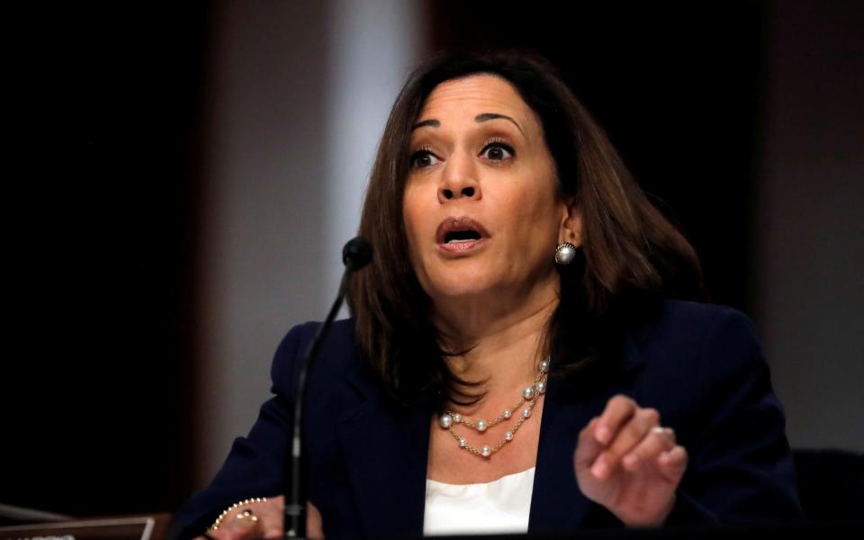 Senator Harris accused the president of deliberately encouraging white supremacists - REUTERS
