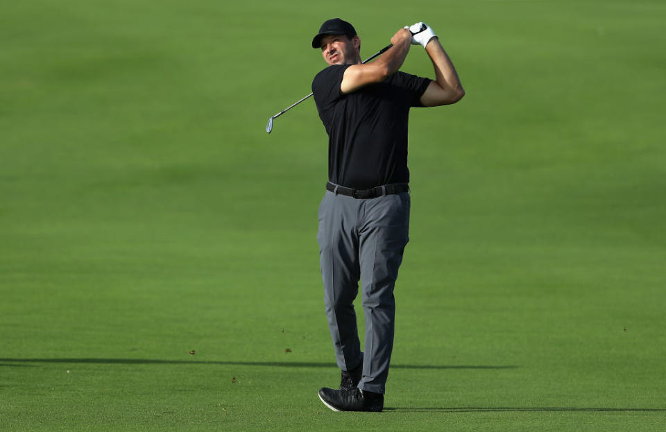 Tony Romo on the course! (Getty)