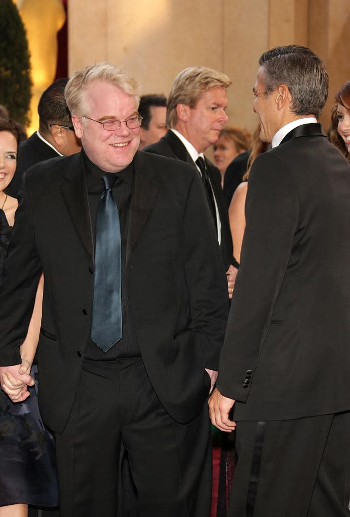 Oscars 2008 Philip Seymour Hoffman George Clooney