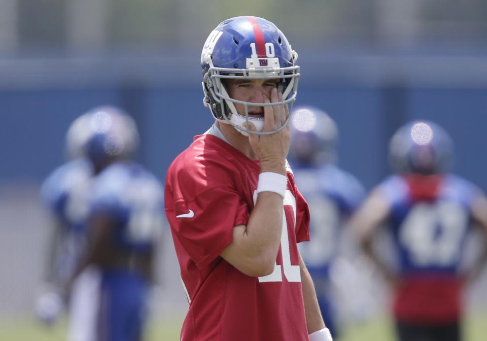 Eli Manning was called out by his head coach in the offseason. (AP Photo/Seth Wenig)