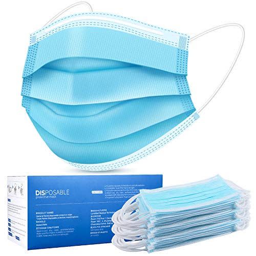 4) Wapike Disposable Face Mask 50-Pack