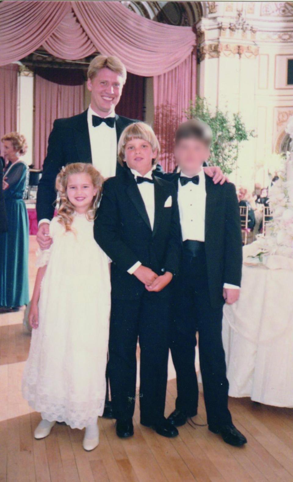 Fred Trump poses with his younger first cousins Ivanka and Don Jr at a family event (Courtesy of Fred Trump)