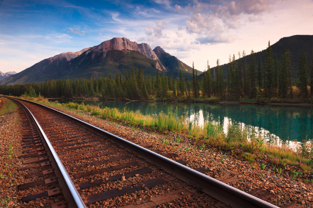 train tracks in Canada