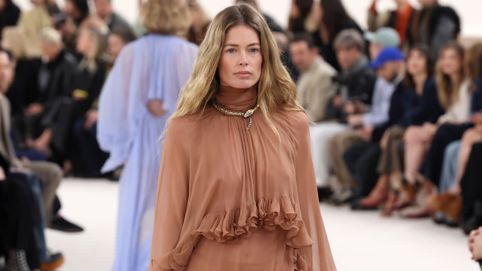 Doutzen Kroes was spotted on the runway for Chemena Kamali's debut Chloé show. - Pascal Le Segretain/Getty Images