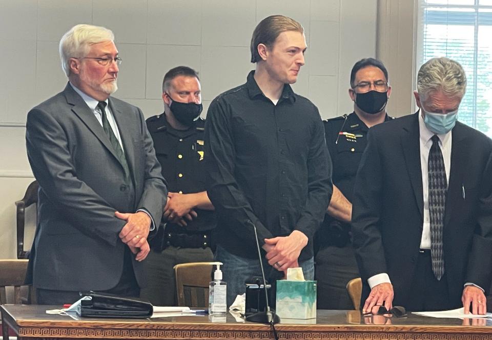 Edward "Jake" Wagner during a hearing on Thursday, Apr. 22, 2021 at the Pike County Courthouse in Waverly, Ohio