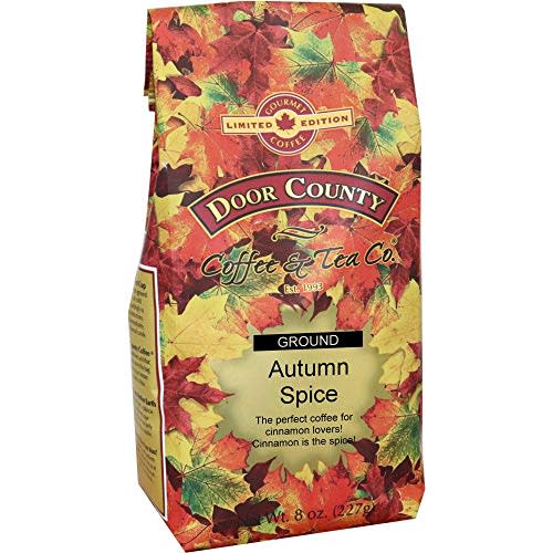 Door County Coffee, Fall Seasonal Flavored Coffee, Autumn Spice, Cinnamon Flavored Coffee, Medium Roast, Ground Coffee, 8 oz Bag (Amazon / Amazon)