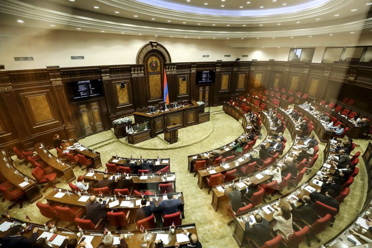 La sesión en el Parlamento armenio