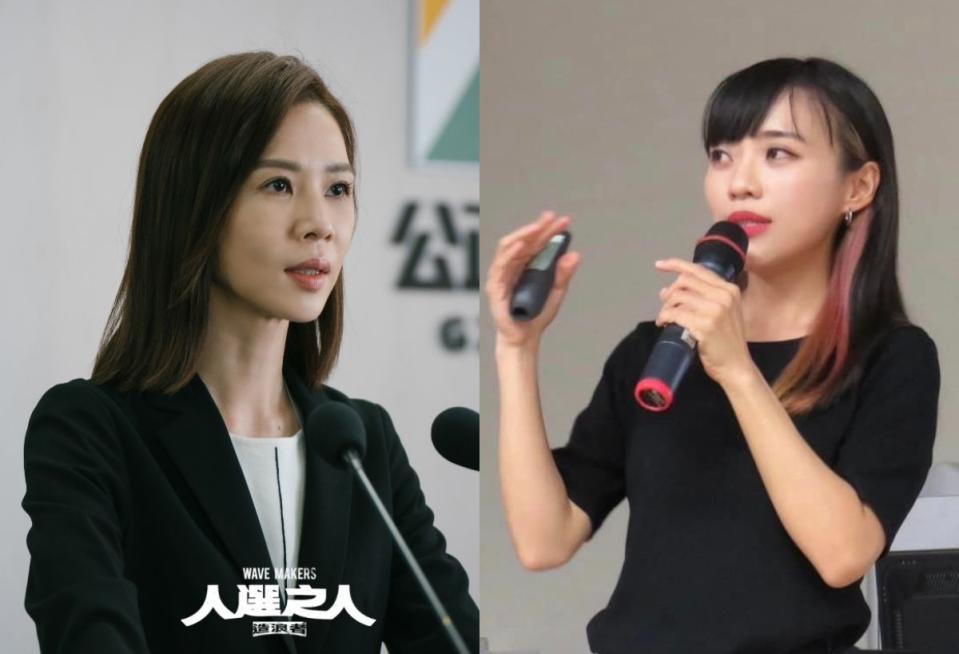 高雄市議員黃捷（右）對於熱播劇《人選之人》情節大有共鳴。（翻攝人選之人、黃捷臉書粉專）