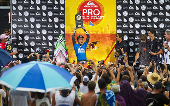 Filipe Toledo gana el inaugural del WSL. Foto: WSL / Kelly Cestari