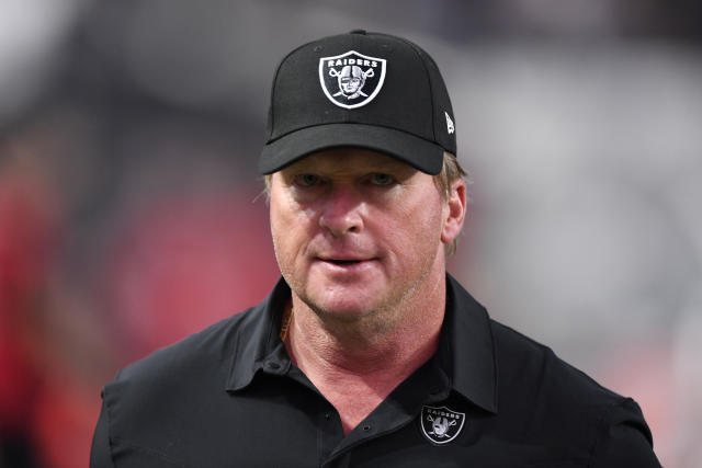 Jon Gruden worked with Saints' coaches, Derek Carr this week