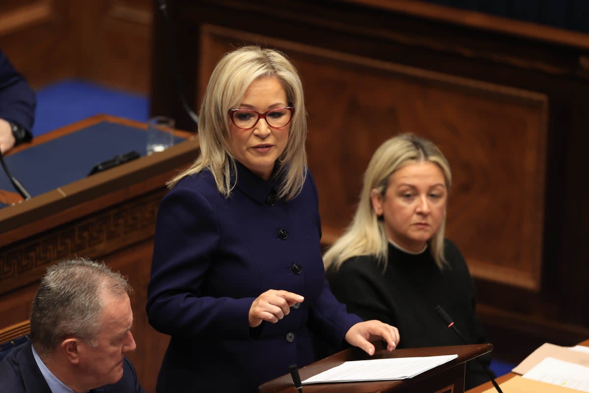 Sinn Fein’s Michelle O’Neill made history on Saturday, February 2, 2024 when she became Northern Ireland’s first nationalist First Minister (PA Wire)