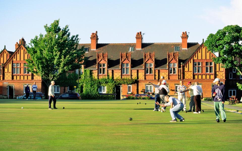 A bowls green on Cross Street, in front of houses built in the 1890s by the architects GE Grayson and Edward Ould