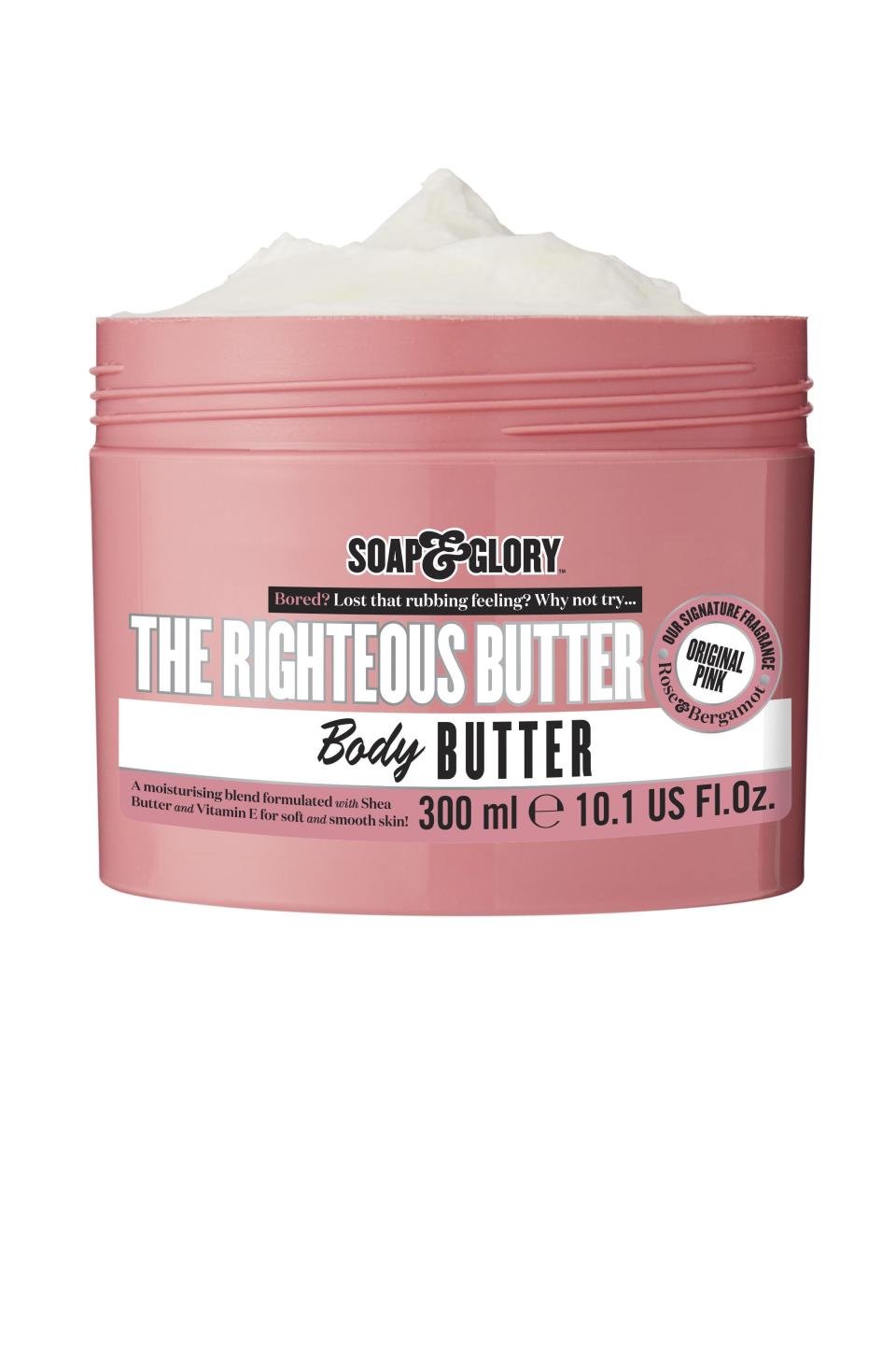 Tub of Soap & Glory body butter.