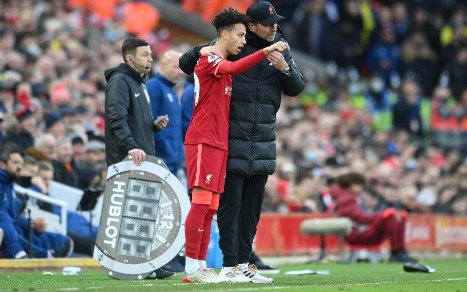 Kaide Gordon makes his Premier League debut for Liverpool - Michael Regan/Getty Images