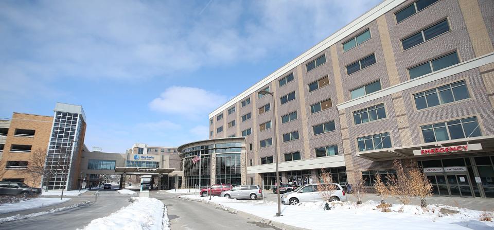 The main entrance of Mary Greeley Medical Center is on  Duff Avenue in Ames, Iowa. The Picture was taken on Tuesday, March 14, 2023, in Ames, Iowa. Photo by Nirmalendu Majumdar