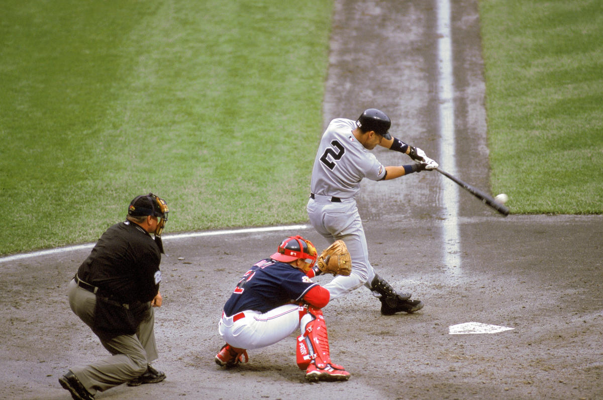 Derek Jeter's game-worn jersey from Yankees debut breaks auction