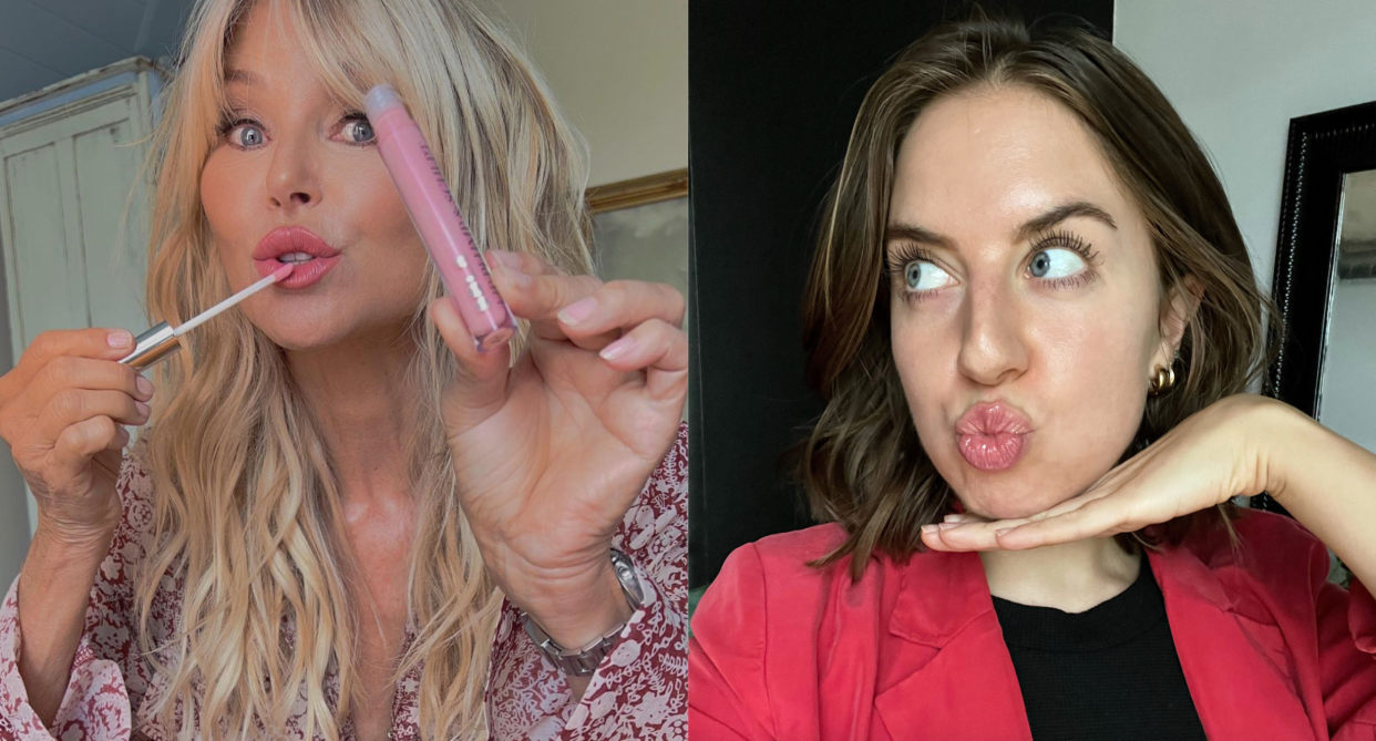 Christie Brinkley sbla lip plumper, I tried Christie Brinkley's go-to lip plumper — here's my honest review (Photos via Kayla Kuefler & Christie Brinkley/Instagram)