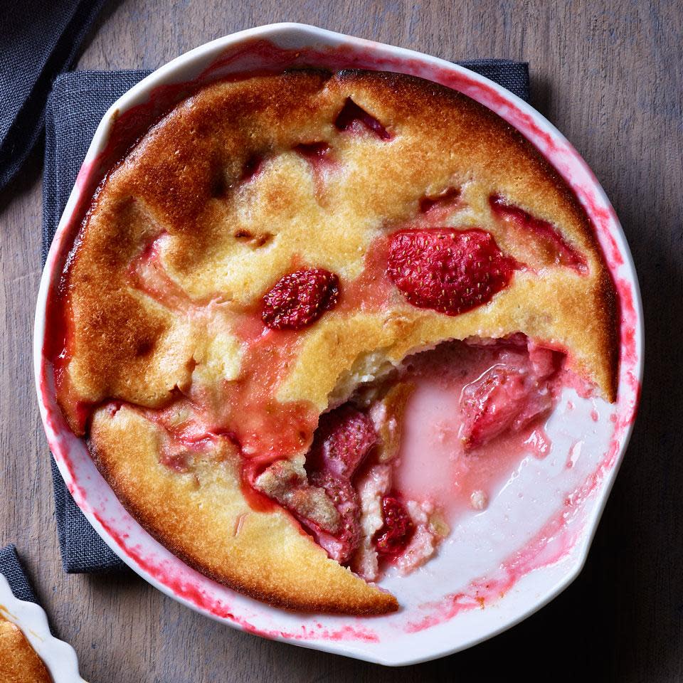 Baked Strawberry Custards