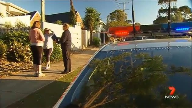 Detectives believe the intruder was spotted as he was on the run after attacking Brian Jones in his own home. Photo: 7 News