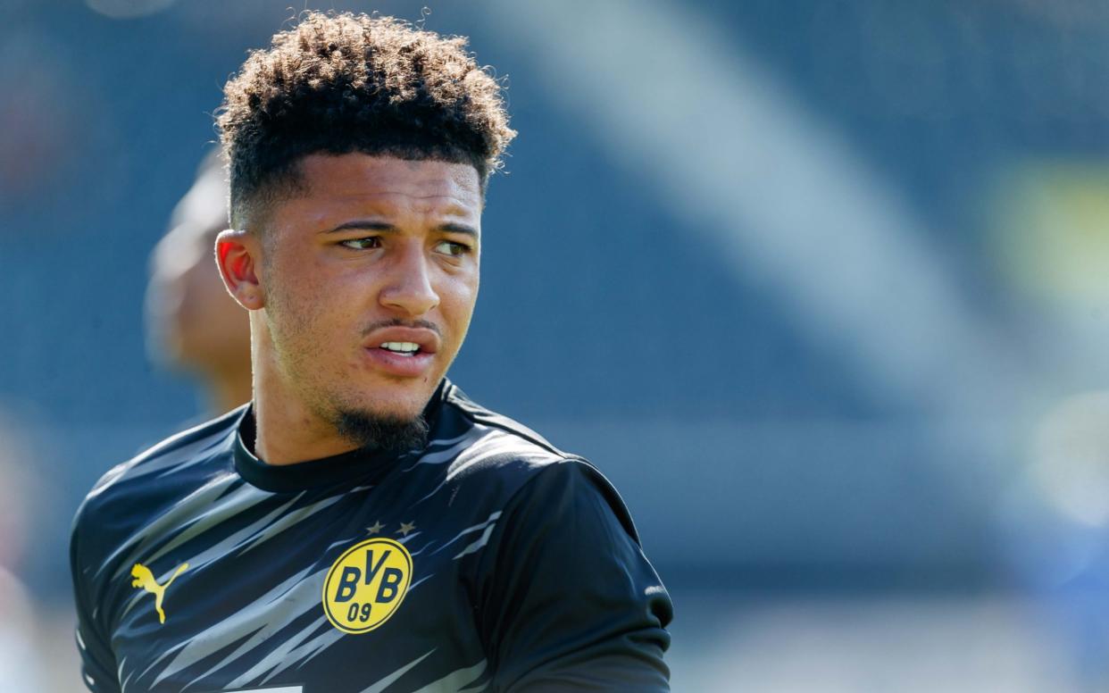 Jadon Sancho of Borussia Dortmund looks on during the pre-season friendly - Getty Images