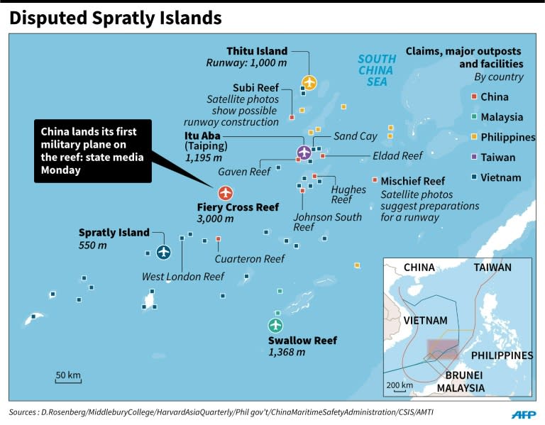 China claims nearly all of the strategically vital South China Sea