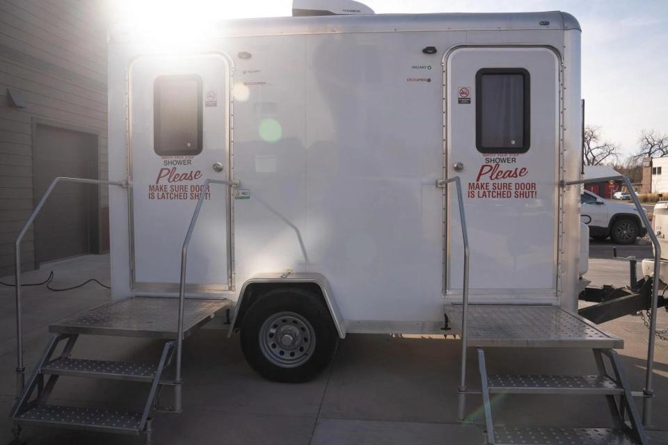 The mobile shower unit operated by Showered With Hope in Rapid City features two separate showers and will be operated city-wide starting in January.