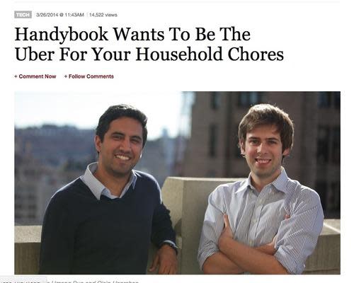 Handybook wants to be the Uber for your household chores