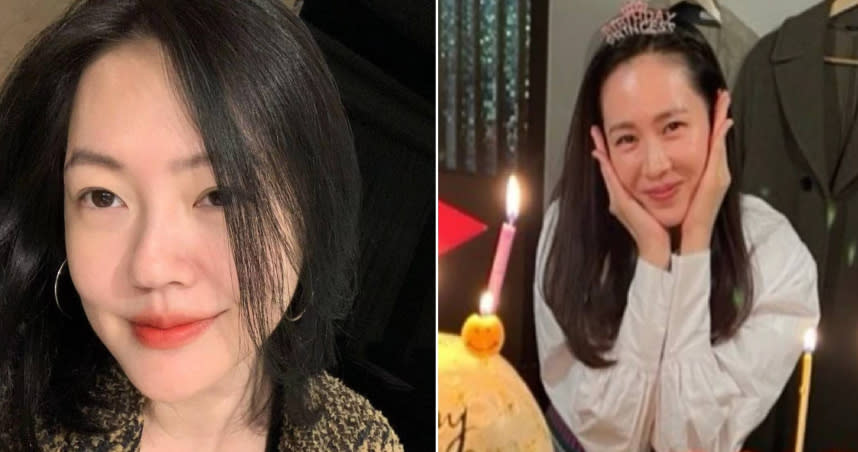 韓國女神孫藝珍40歲生日，被酸民嫌露老態，小S抱不平回嗆（圖／翻攝自小S臉書、孫藝珍IG）